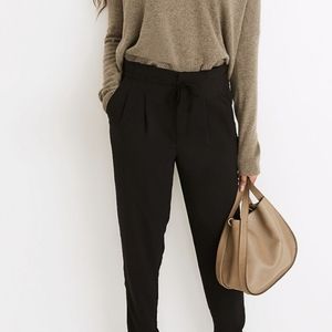 Madewell Drapey Drawstring Paperbag Pants